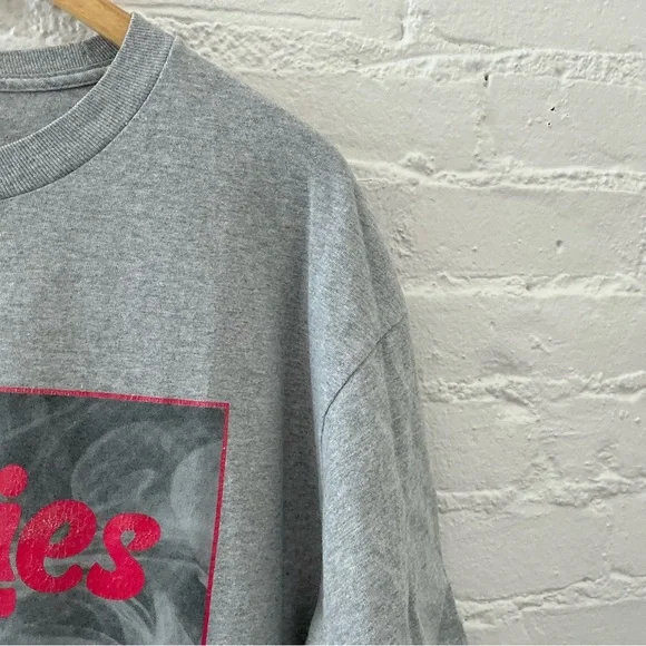 Vintage 90s Cookies Tee Graphic Logo Short Sleeve Crewneck Cotton T-Shirt Gray L - Picture 4 of 12